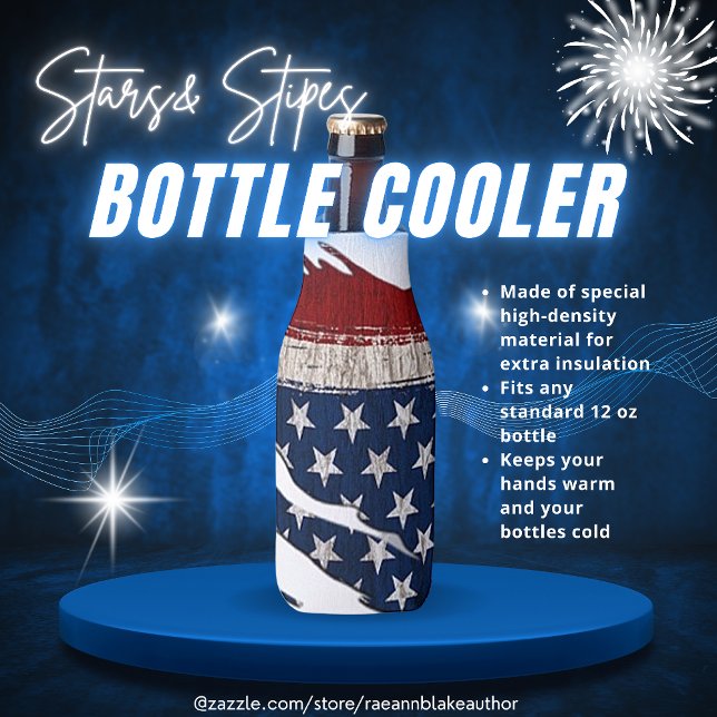Stars and Stripes Independence Day Bottle Cooler (Creator Uploaded)