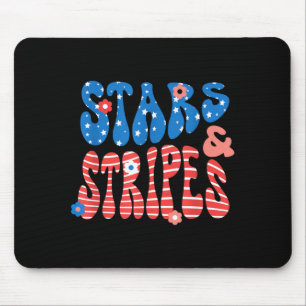 Stars and Stripes Independence Day Patriotic USA Mouse Mat
