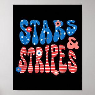Stars and Stripes Independence Day Patriotic USA Poster