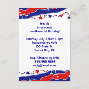Stars and Stripes Invitation