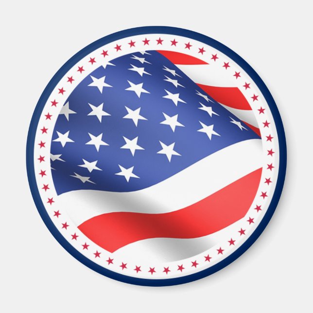 Stars And Stripes Kitchen Magnet (Front)