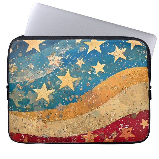 Stars and Stripes  Laptop Sleeve (Front)