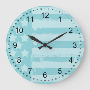 Stars and Stripes Large Clock