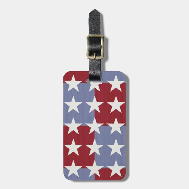 Stars and Stripes Luggage Tag (Front Vertical)