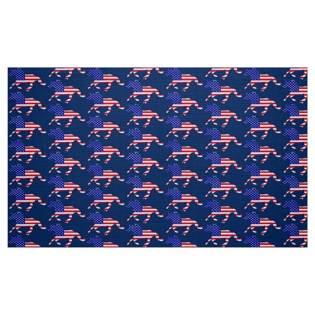 Stars and Stripes Mustang (blue) Fabric (Fat Quarter)