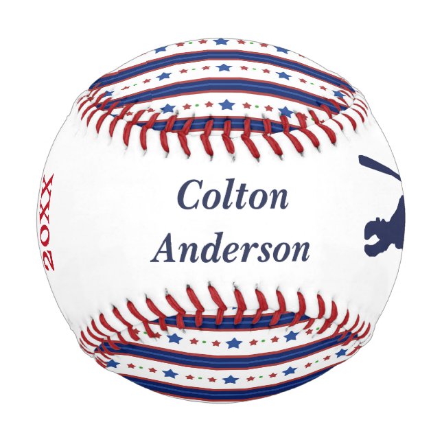 Stars and Stripes MVP Personalised Baseball (Front)