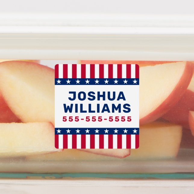 Stars and stripes name phone American property (Affixed)