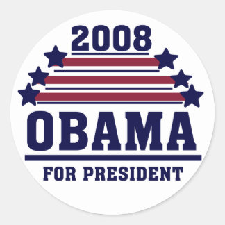 Stars and Stripes Obama Sticker