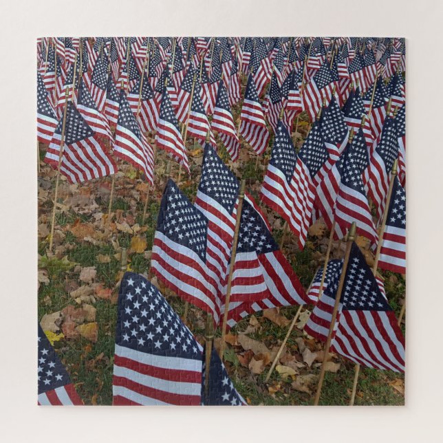 Stars and Stripes our Veterans Jigsaw Puzzle (Vertical)