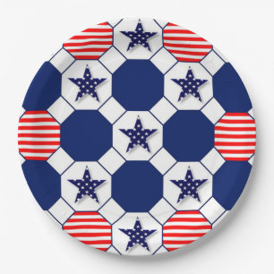 Stars and Stripes Paper Plate