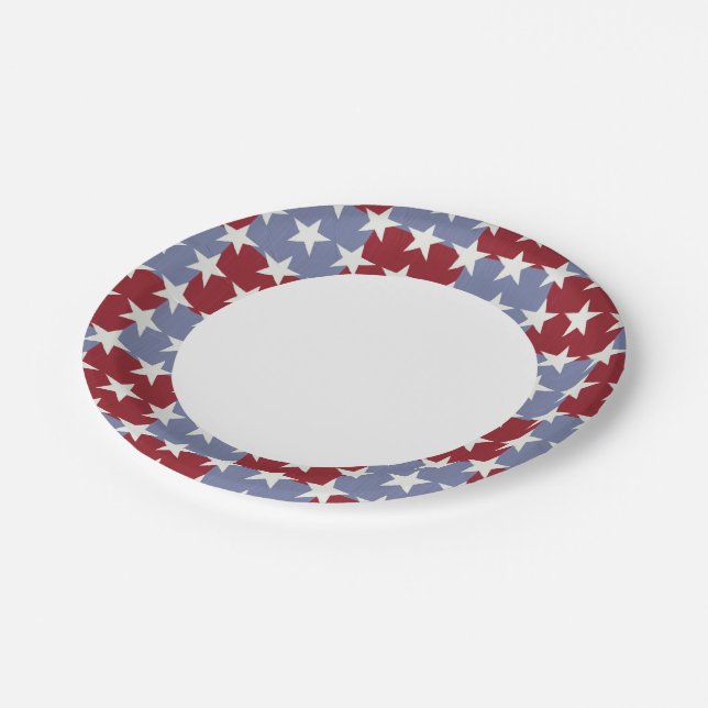 Stars and Stripes Paper Plate (Angled)