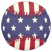Stars and Stripes Patriotic American Flag | Name Softball (Back)