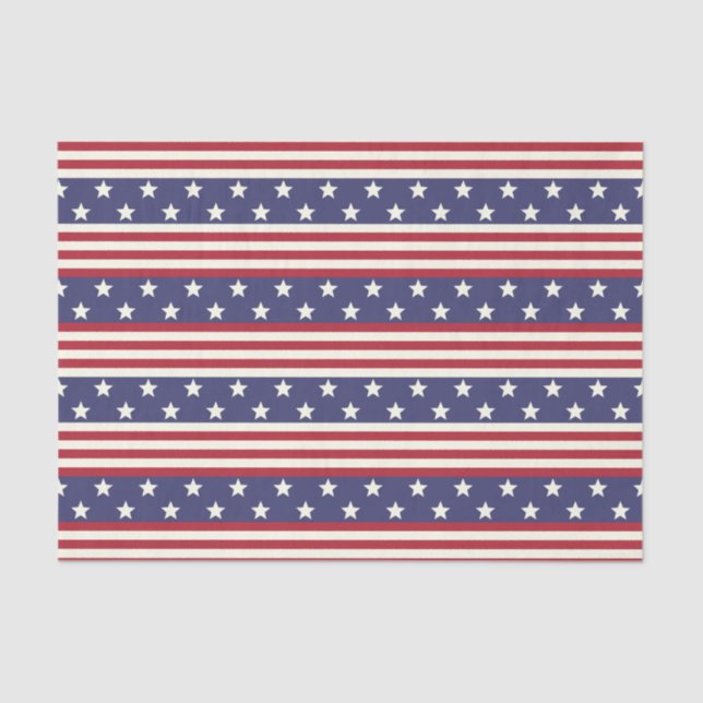 Stars and Stripes Patriotic American Flag USA Tissue Paper (Front)