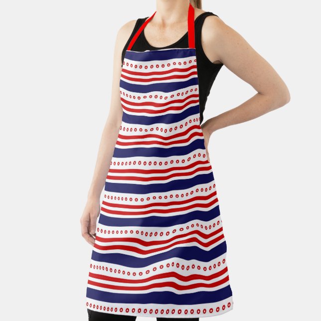 Stars and Stripes Patriotic Apron (Insitu)