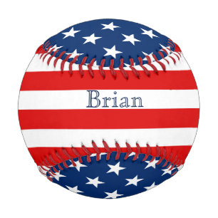 Stars and Stripes Patriotic Custom Baseball