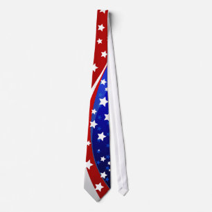 Stars And Stripes Patriotic -Independence Day 2 Tie