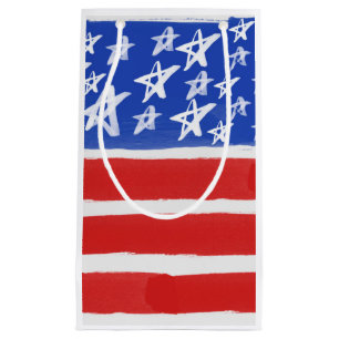 Stars and Stripes, Patriotic, July 4th Small Gift Bag