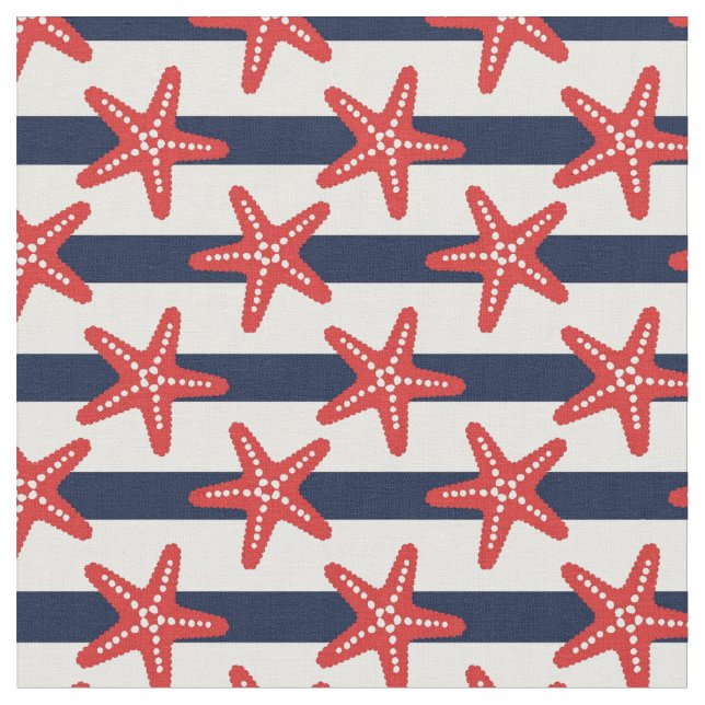 Stars And Stripes Pattern Fabric (Close Up)