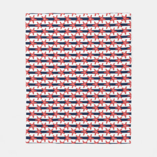 Stars And Stripes Pattern Fleece Blanket