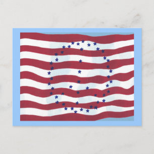 Stars and Stripes Peace Sign Flag Postcards