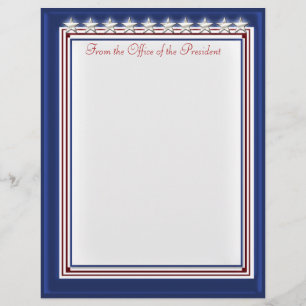 Stars and Stripes (Personalised Scrapbook Paper) Letterhead Design