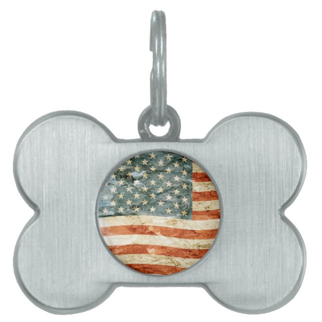 Stars and Stripes Pet Tag (Front)