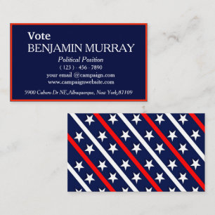 Stars and Stripes Political Campaign   Business Card