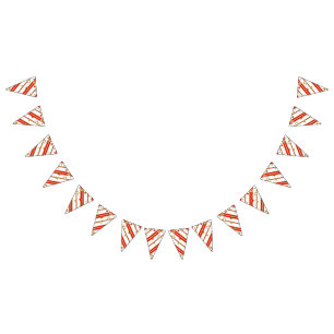 Stars And Stripes - Red Gold White Pattern 1 Bunting
