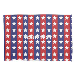 Stars and Stripes Red White and Blue Pillowcase