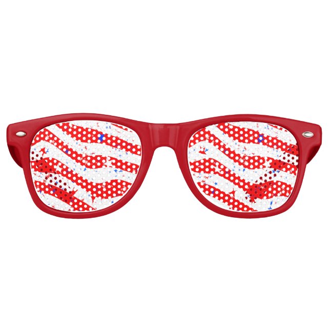 Stars and Stripes Retro Sunglasses (Front)