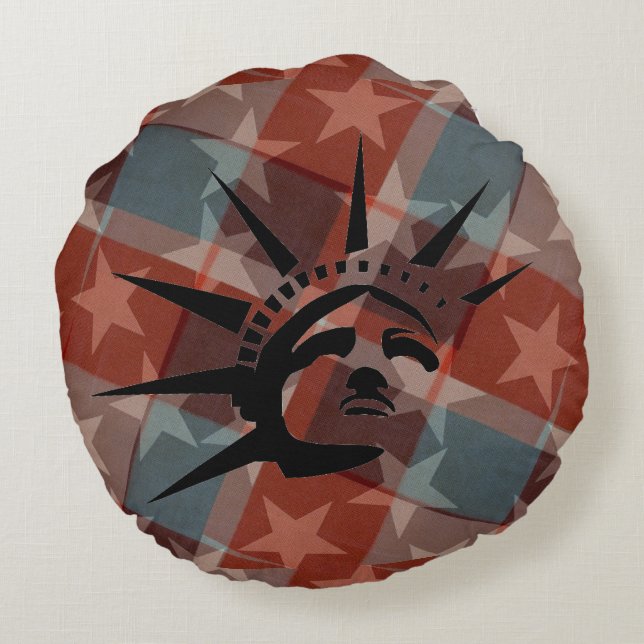 Stars and Stripes Round Cushion (Back)