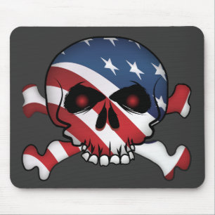 Stars and Stripes Skull Mouse Mat