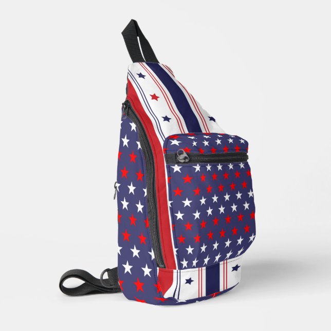 Stars and Stripes Sling Bag/Crossbody Bag (Left Corner)
