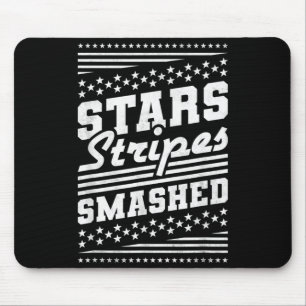 Stars and Stripes Smashed Independence Day Mouse Mat