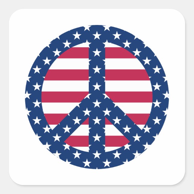 Stars and Stripes Square Sticker (Front)