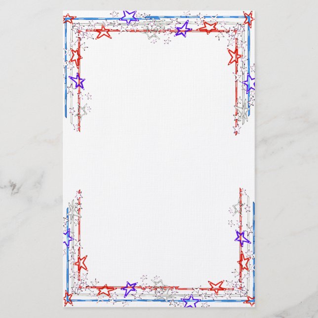 Stars and Stripes Stationery (Front)