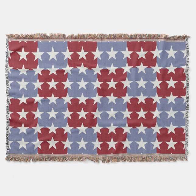 Stars and Stripes Throw Blanket (Front)