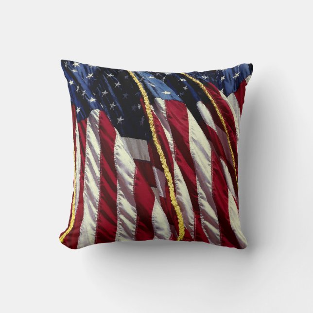 Stars and Stripes Throw Pillow (Front)