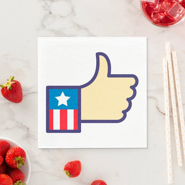Stars And Stripes Thumbs Up American Napkins (Creator Uploaded)