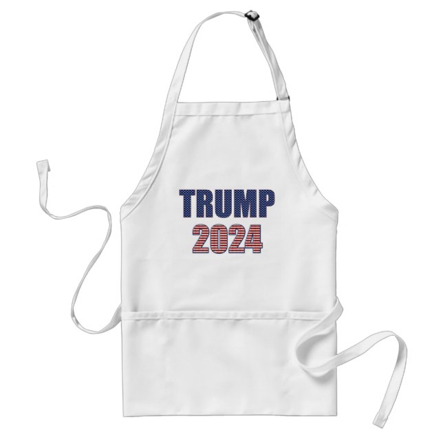 Stars and Stripes Typography Trump 2024 Standard Apron (Front)