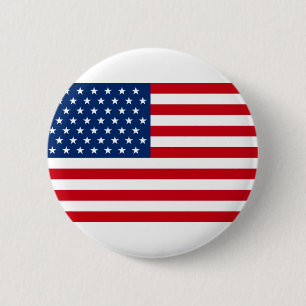 Stars and Stripes USA 6 Cm Round Badge