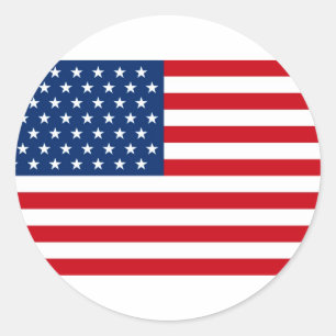 Stars and Stripes USA Classic Round Sticker