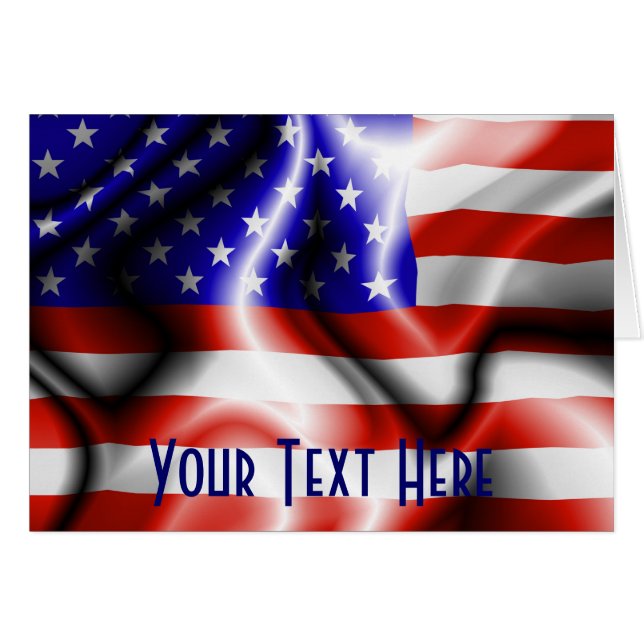 Stars and Stripes USA Flag  Card (Front Horizontal)