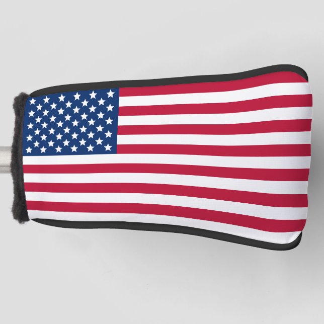 Stars and Stripes USA Flag  Golf Head Cover (Front)