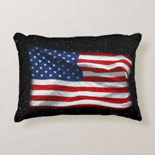 Stars and Stripes USA Patriotic American Flag Decorative Cushion