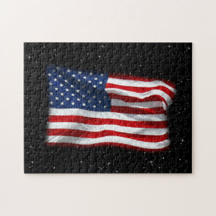 Stars and Stripes USA Patriotic American Flag Jigsaw Puzzle