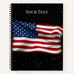 Stars and Stripes USA Patriotic American Flag Notebook