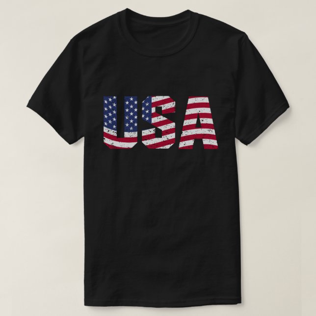 Stars and Stripes USA T-Shirt (Design Front)