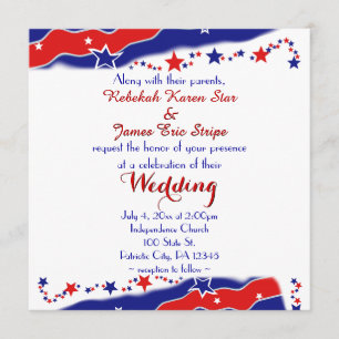 Stars and Stripes Wedding Invitation