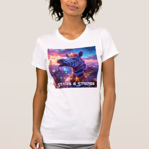 Stars And Stripes with Zebra Zanzibar - T-Shirt